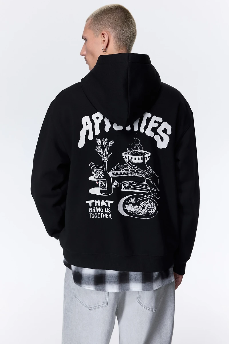 Relaxed-Fit Printed Hoodie