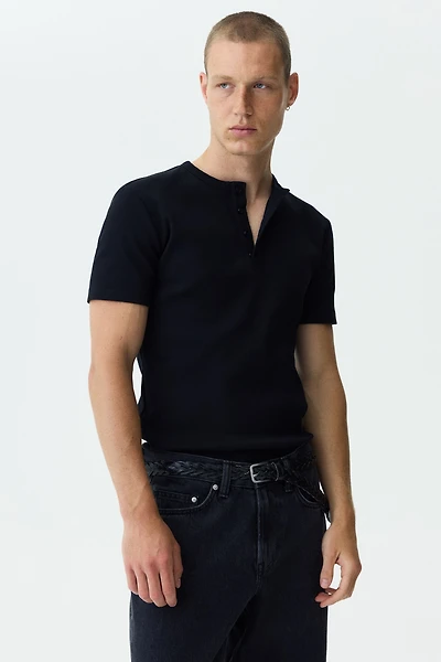 Slim-Fit Henley Shirt