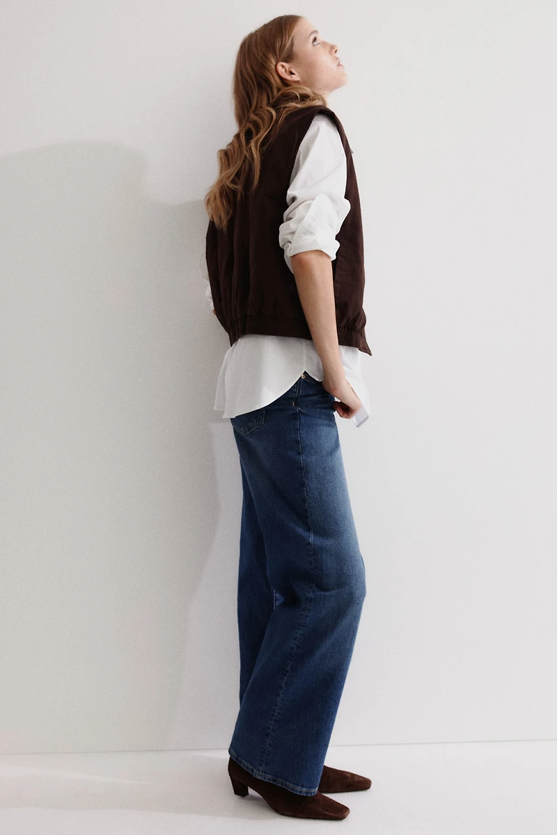 Vest with Corduroy Collar