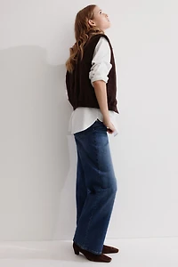 Vest with Corduroy Collar