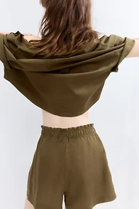Linen-Blend Shorts