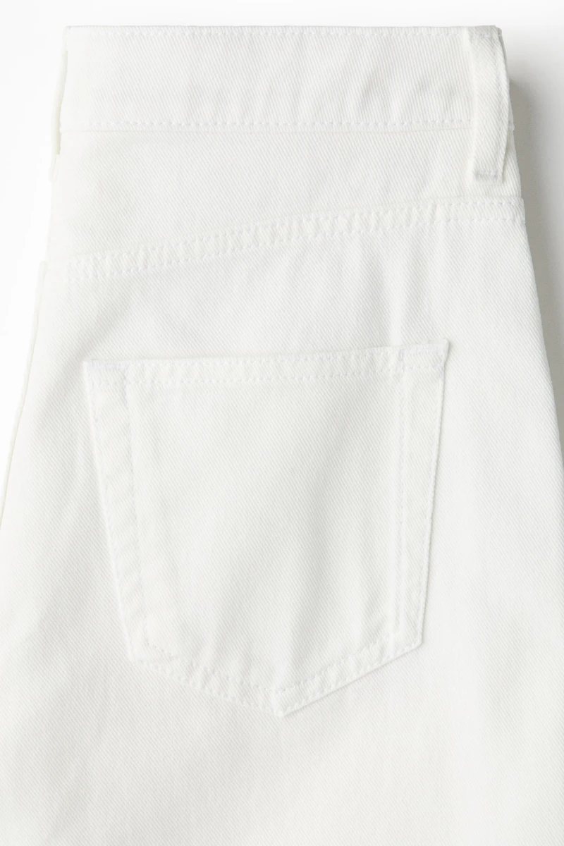 Pants with Eyelet Embroidery