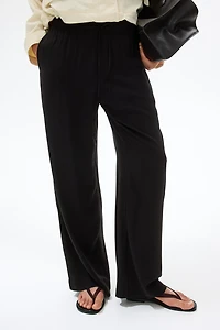 Wide-cut Pull-on Pants