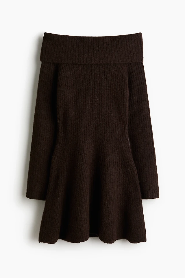 H&M Boucl-Knit Off-the-Shoulder Dress | Liberty Center