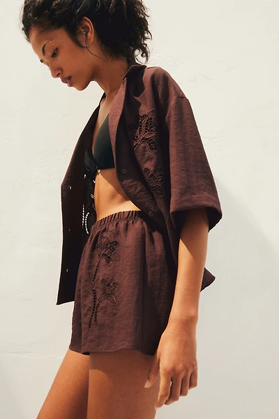 Short avec broderie anglaise