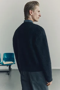 Relaxed-Fit Mohair-Blend Cardigan