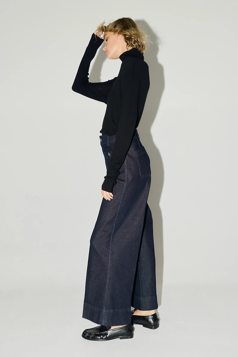 Wide High Ankle Jeans