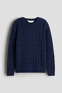 Cable-Knit Cotton Sweater