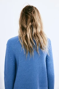 Rib-Knit Cardigan