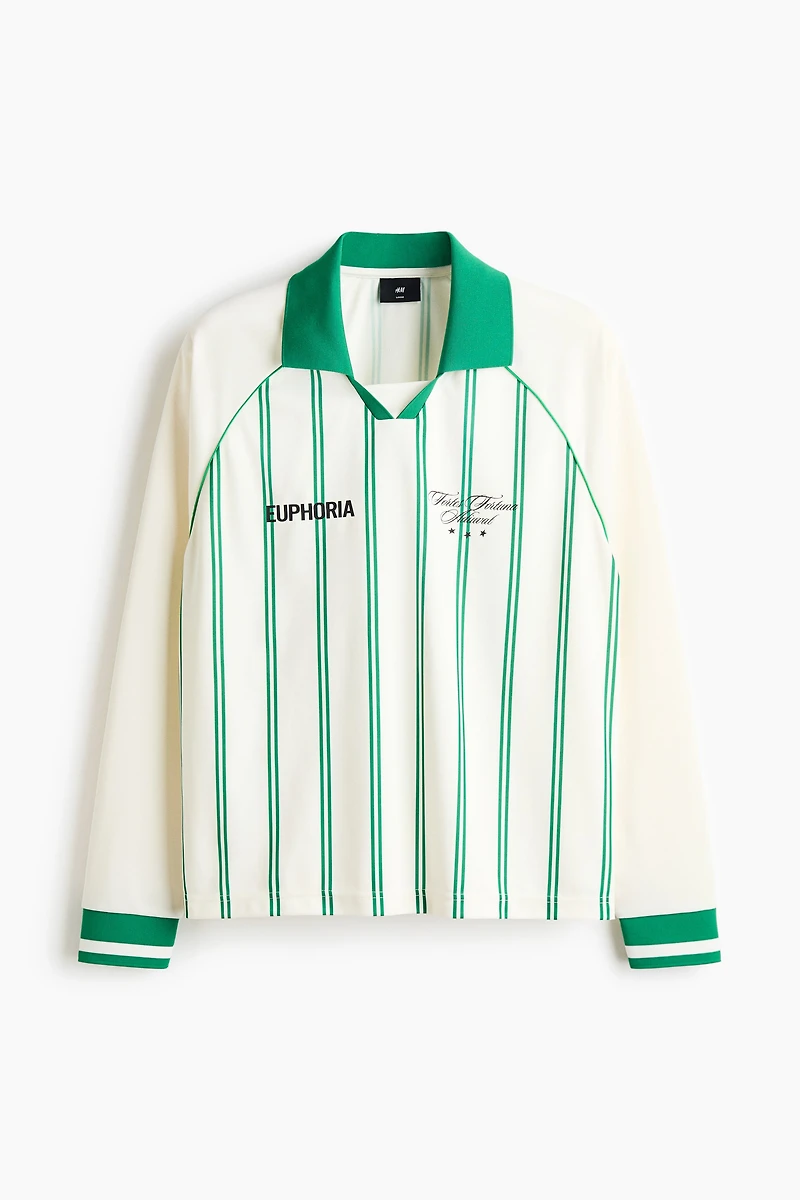 Loose-Fit Printed Polo Shirt