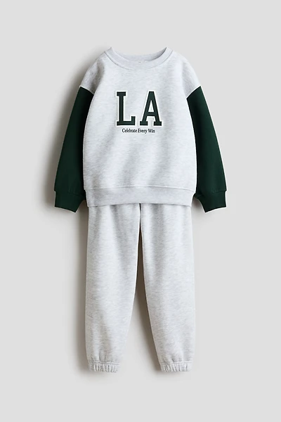2-Piece Sweatsuit with Motif