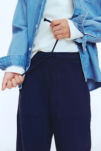 Pantalon à cordon en mousseline