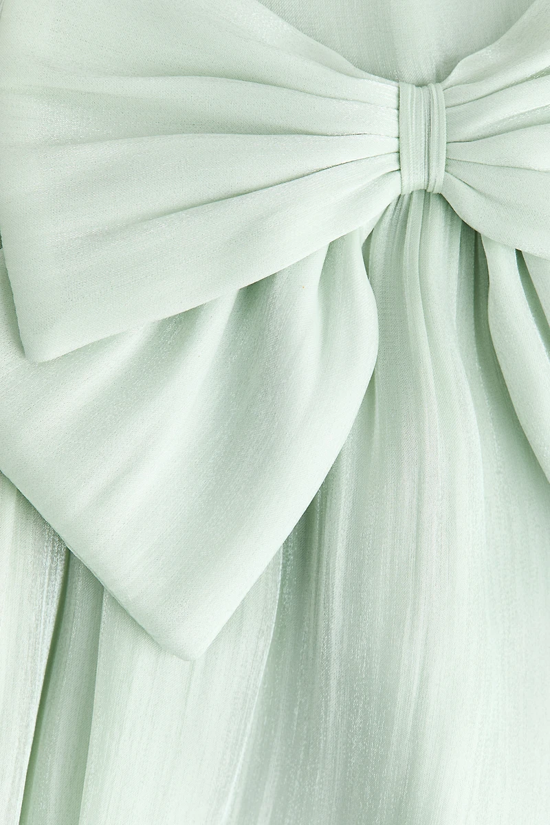 Bow-Detail Organza Dress