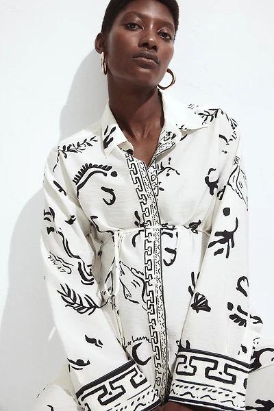 MAMA Before & After Tie-Belt Shirt