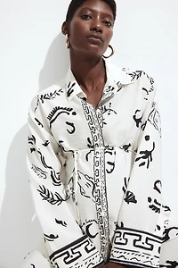 MAMA Before & After Tie-Belt Shirt