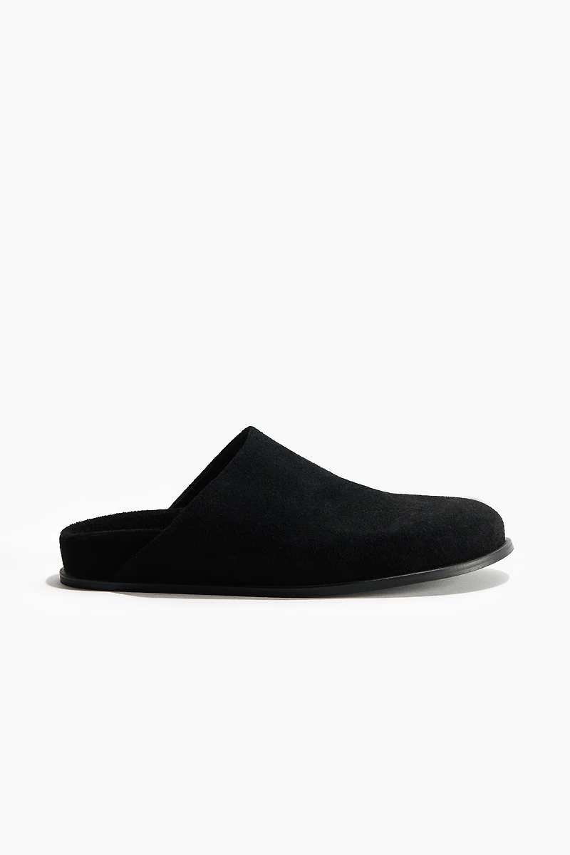 Suede Footbed Mules