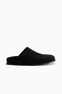 Suede Footbed Mules