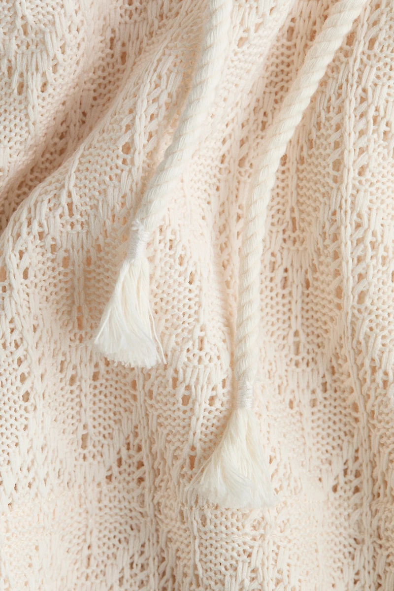 MAMA Pointelle-Knit Drawstring Shorts