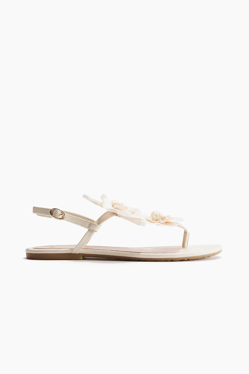 Appliquéd Strappy Sandals
