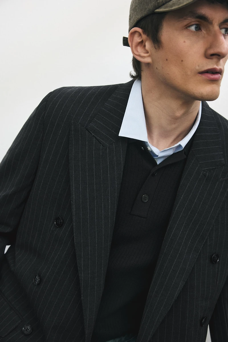 Relaxed-Fit Double-Breasted Jacket