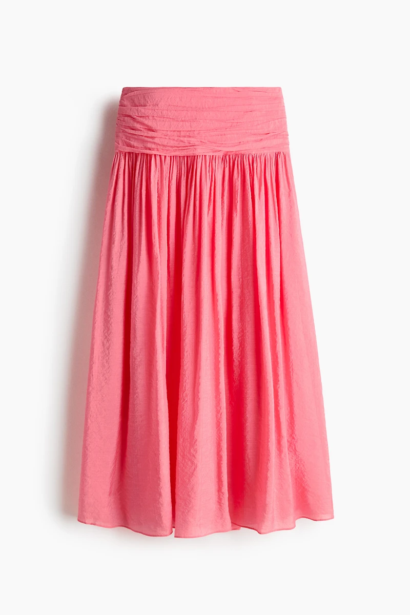 Gathered Crêpe Skirt