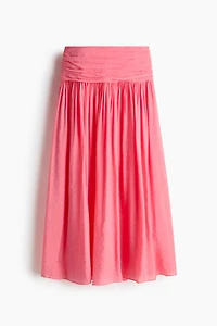 Gathered Crêpe Skirt