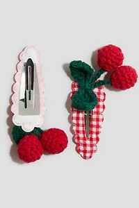 2-Pack Appliquéd Hair Clips