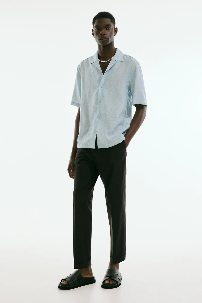 Regular-Fit Jacquard-Weave Resort Shirt