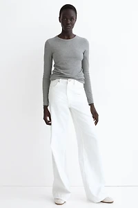 Ribbed Cotton-Blend Top