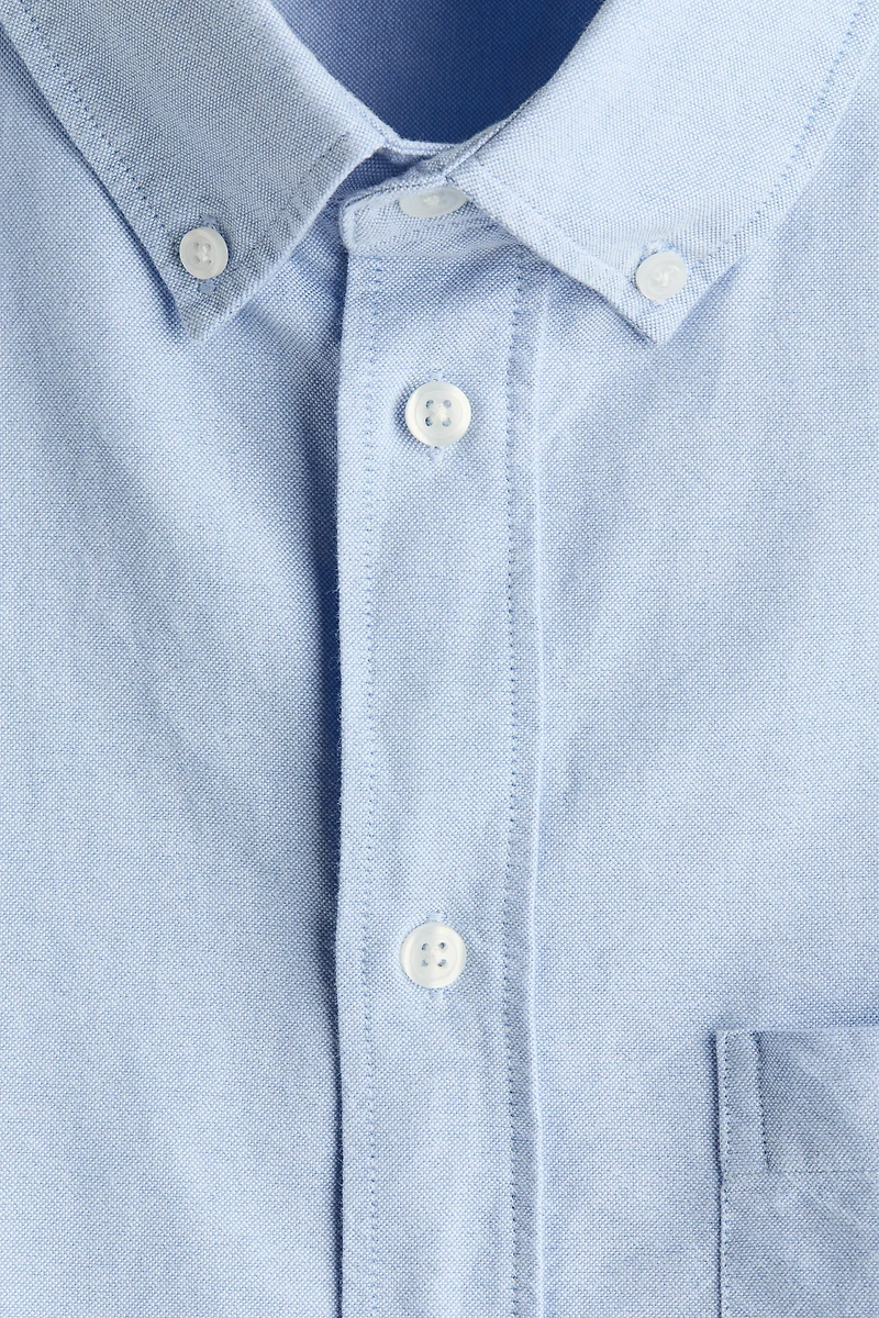 Relaxed-Fit Short-Sleeved Oxford Shirt