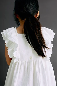 Scalloped-Trim Dress
