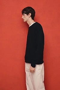 Regular-Fit Rolled Edge Sweater