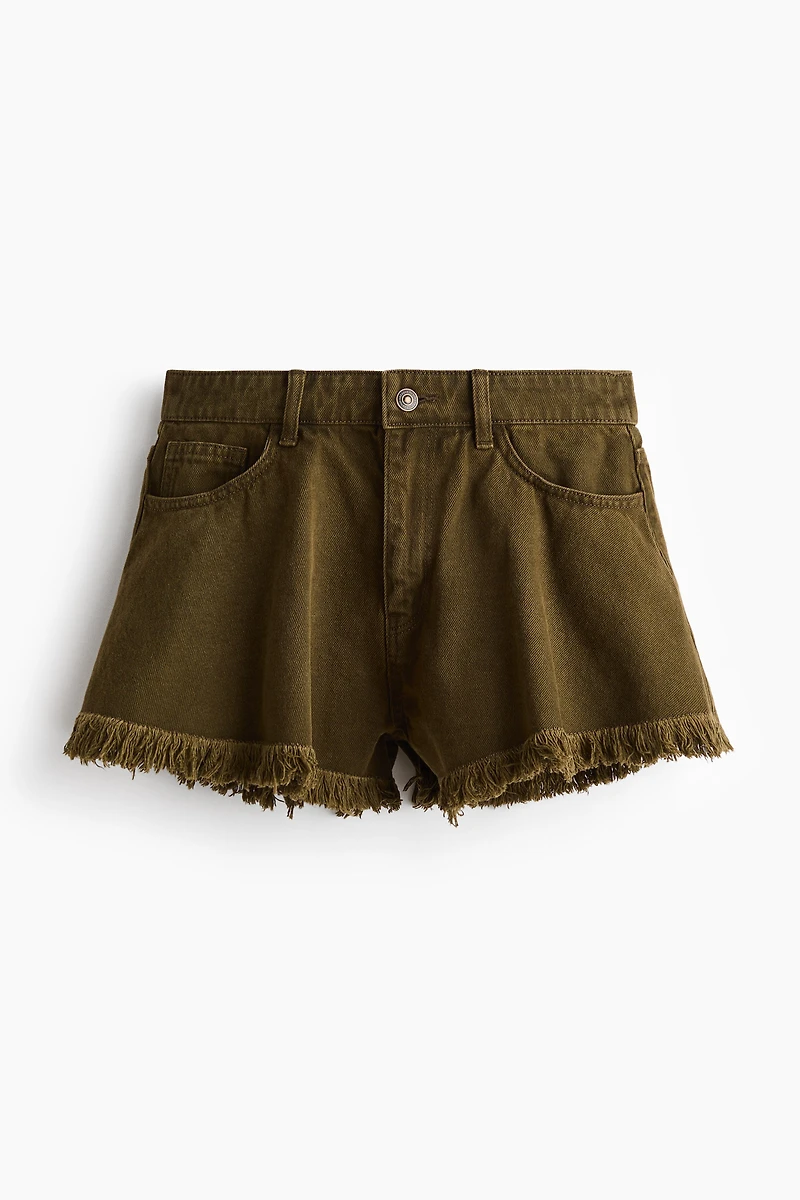 Frayed Denim Shorts