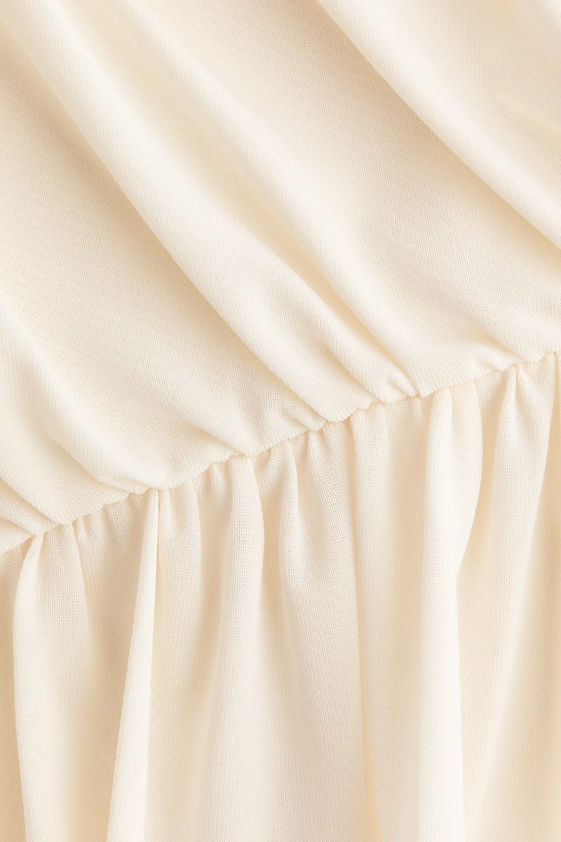Bubble-Hem One-Shoulder Dress