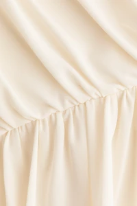 Bubble-Hem One-Shoulder Dress