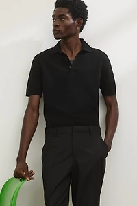 Slim-Fit Textured Polo Shirt