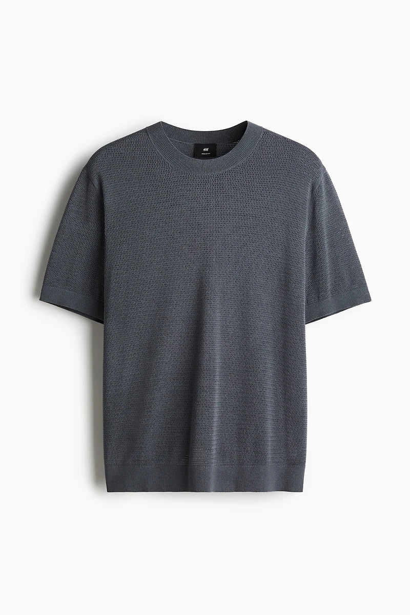 Regular Fit Hole-Knit T-Shirt