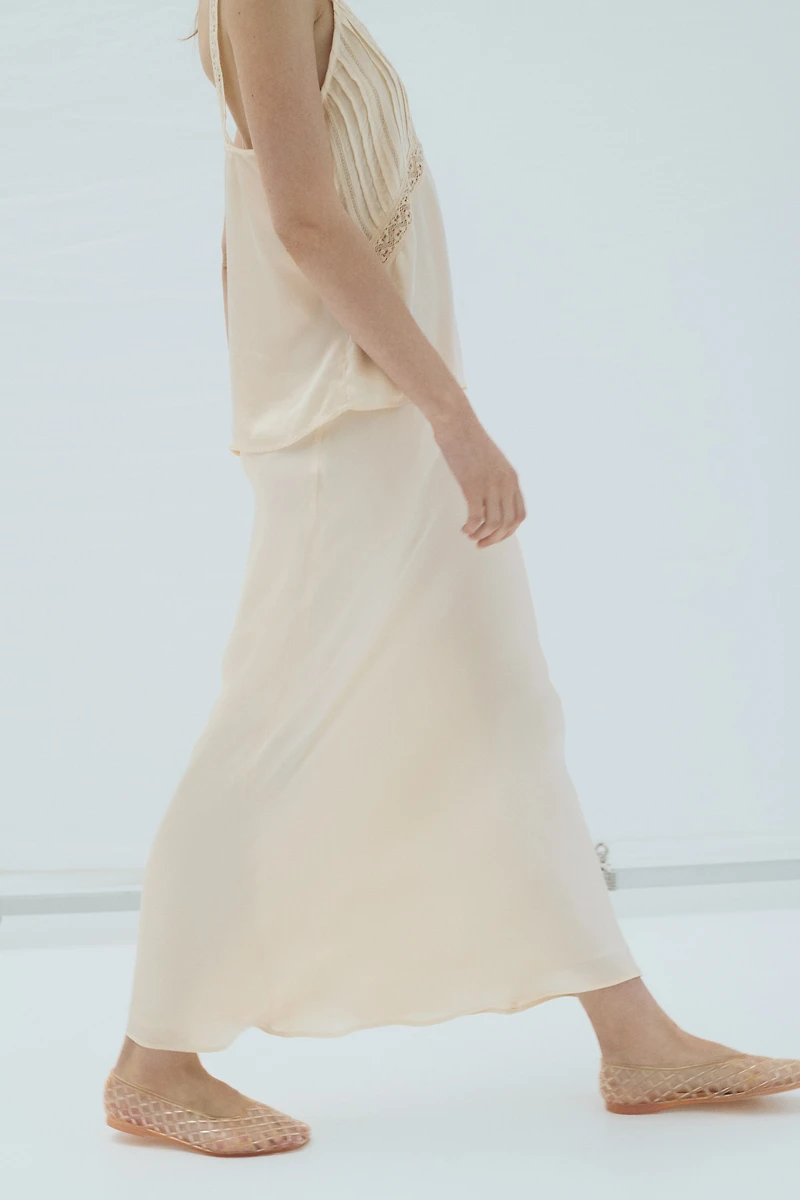 Viscose-Blend Slip Skirt