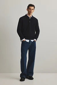 Regular-Fit Wool Polo Shirt