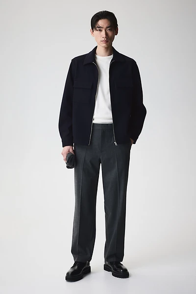 Regular Fit Overshirt with Zipper