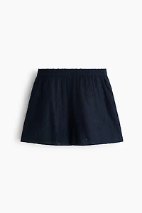 Eyelet-Embroidered Cotton Shorts