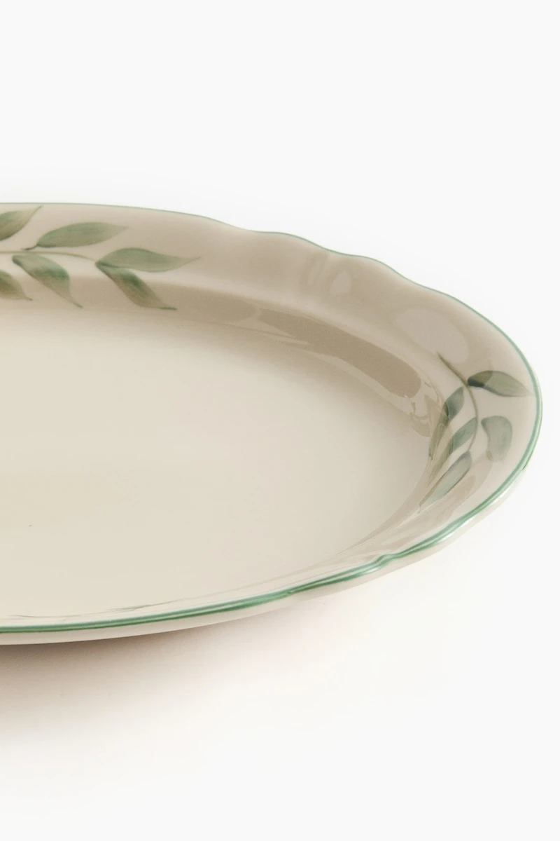 Hand-painted Stoneware Serving Plate