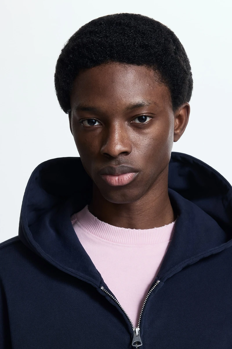 Veste à capuchon fermeture éclair grande taille