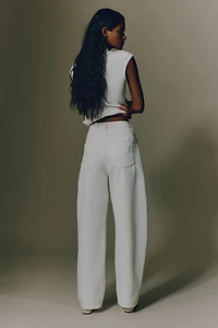 Jean flottant taille haute