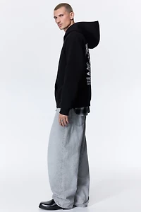 Relaxed-Fit Printed Hoodie
