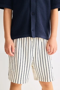 Textured jersey shorts