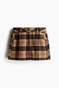 Brushed-Finish Mini Skirt