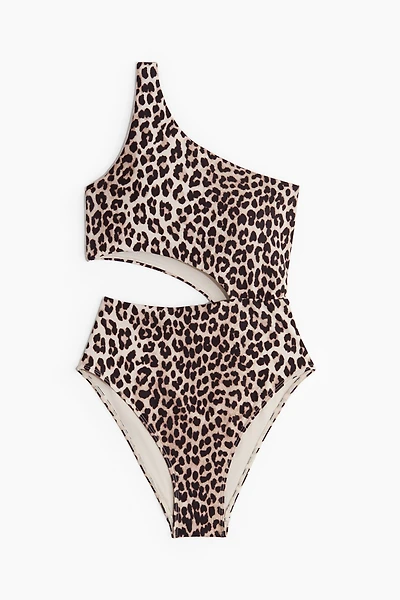 Padded-Cup High-Leg Swimsuit