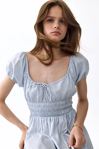 Smocked-Waist Dress