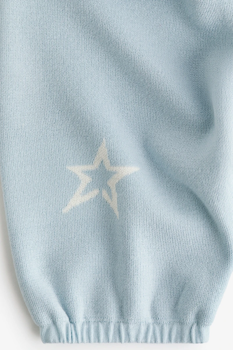 Pantalon de jogging en fin tricot laine mérinos